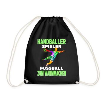 Handballer Zubehör - Turnbeutel - Schwarz - Vorne