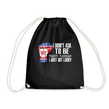 North Korean Pride North Korea Flag Grown North - Drawstring Bag - black - Front