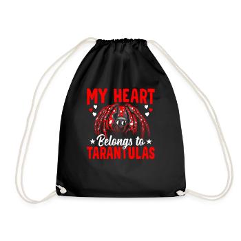 The heart belongs to the tarantula owner - Drawstring Bag - black - Front