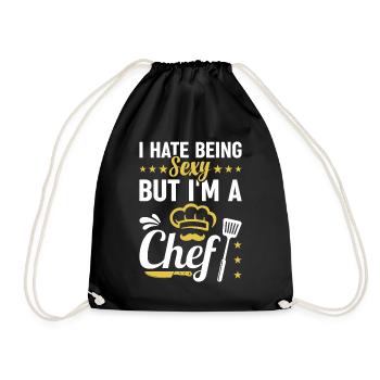 Je déteste être sexy mais je suis un couteau de cuisine de chef et - Sac de sport léger - noir - Devant