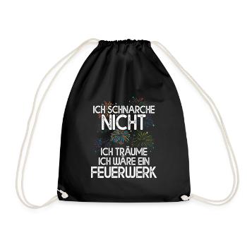 Ich Träume Ich Wäre Ein Feuerwerk - Turnbeutel - Schwarz - Vorne