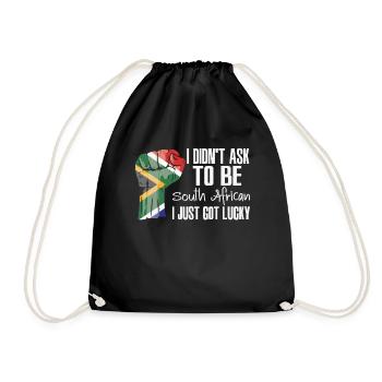 South African Pride South Africa Flag Grown South - Drawstring Bag - black - Front