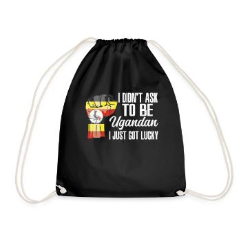 Ugandan Pride Uganda Flag Grown Ugandan Roots - Drawstring Bag - black - Front