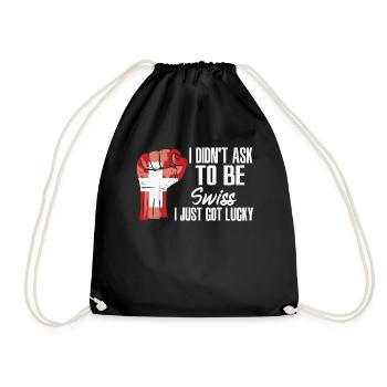 Fierté suisse Drapeau suisse cultivé - Sac de sport léger - noir - Devant