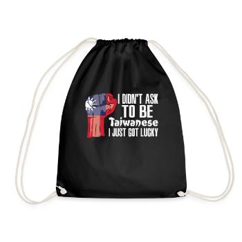 Taiwanese Pride Taiwan Flag Grown Taiwanese Roots - Drawstring Bag - black - Front