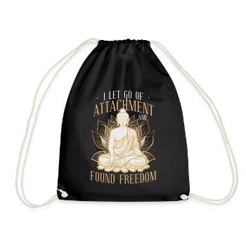 Buddha Zen Hinduism Spiritual Meditation Yoga - Turnbeutel - Schwarz - Vorne