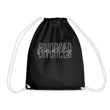 Happy Divorce Party Divorced - Drawstring Bag - black - Front