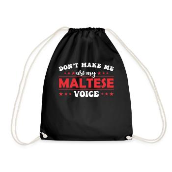 Ne me forcez pas à utiliser ma voix maltaise - Sac de sport léger - noir - Devant