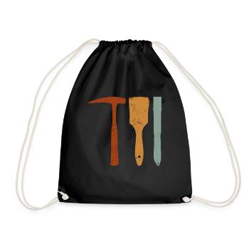 Rockhound's Toolkit Retro Colors - Rockhounding - Drawstring Bag - black - Front