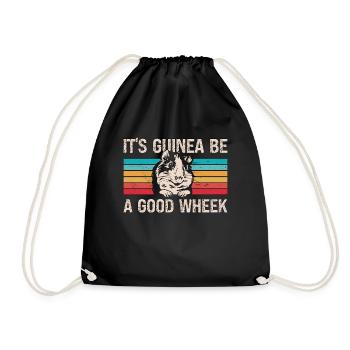 Cochon d’Inde C’est Guinée Be A Good Wheek Retro Cavy - Sac de sport léger - noir - Devant