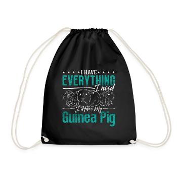 Cochon d’Inde J’ai tout ce dont j’ai besoin Hamster Cavy - Sac de sport léger - noir - Devant