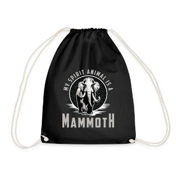 Mammouth laineux Mon animal spirituel est un animal préhistorique - Sac de sport léger - noir - Devant