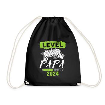Papa Level Loading 2024 - Drawstring Bag - black - Front