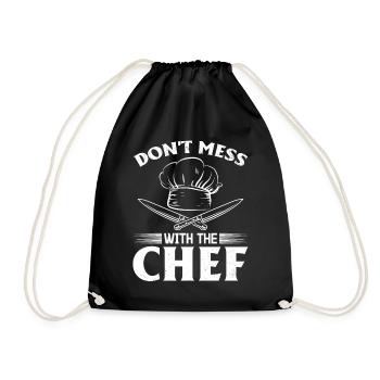 Don't Mess With The Chef Kitchen Instruments Resta - Turnbeutel - Schwarz - Vorne