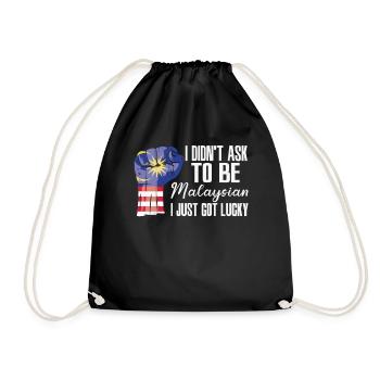 Malaysian Pride Malaysia Flag Grown Malaysian - Drawstring Bag - black - Front