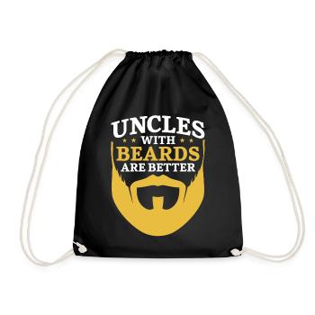 Amant barbe Homme barbu Oncle - Sac de sport léger - noir - Devant