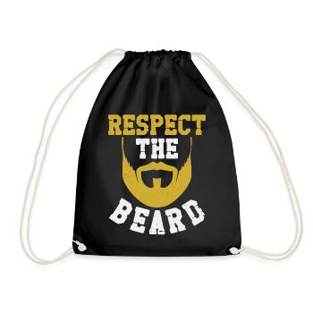 Beard Lover Bearded Man Respect - Turnbeutel - Schwarz - Vorne