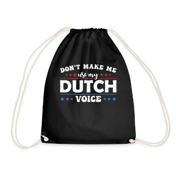 Ne me forcez pas à utiliser mon néerlandais - Sac de sport léger - noir - Devant