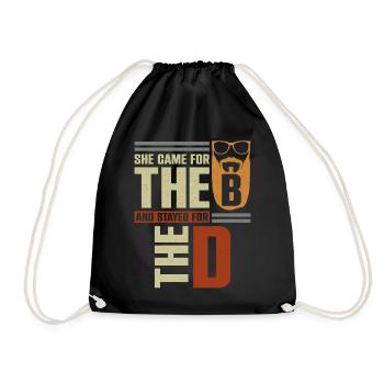 Amoureux de la barbe Homme barbu Elle est venue - Sac de sport léger - noir - Devant