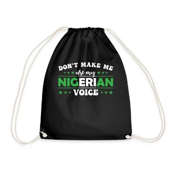 Ne me forcez pas à faire ma voix nigériane - Sac de sport léger - noir - Devant