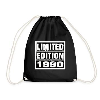 Limited Edition 1990 Geburtstag 1990 Vintage Retro - Turnbeutel - Schwarz - Vorne