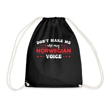 Ne me forcez pas à donner ma voix norvégienne - Sac de sport léger - noir - Devant