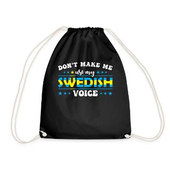 Ne me forcez pas à donner ma voix suédoise - Sac de sport léger - noir - Devant