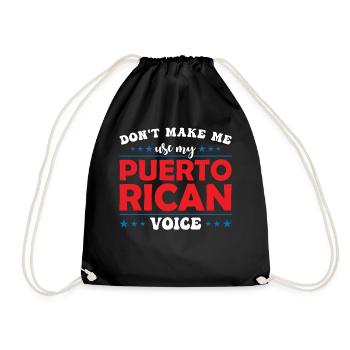 Ne me forcez pas à avoir ma voix portoricaine - Sac de sport léger - noir - Devant