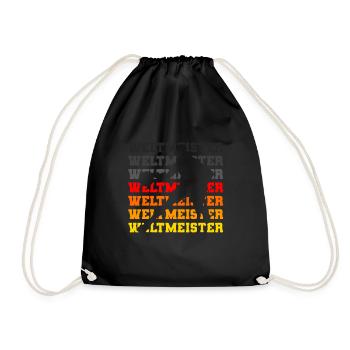 Deutschland Basketball Weltmeister 2023 Fan Shirt - Turnbeutel - Schwarz - Vorne