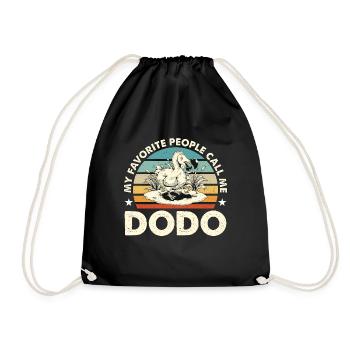 Dodo Bird que mes gens préférés appellent Retro Flightless - Sac de sport léger - noir - Devant