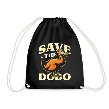 Dodo Bird Save The Dodo Flightless Extinct Birds - Turnbeutel - Schwarz - Vorne
