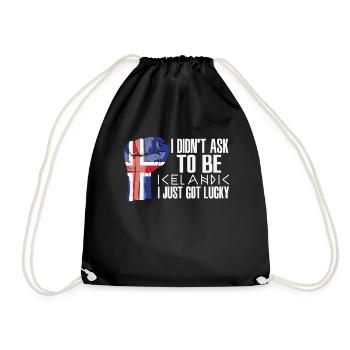 Icelandic Pride Iceland Flag Grown Icelandic - Drawstring Bag - black - Front