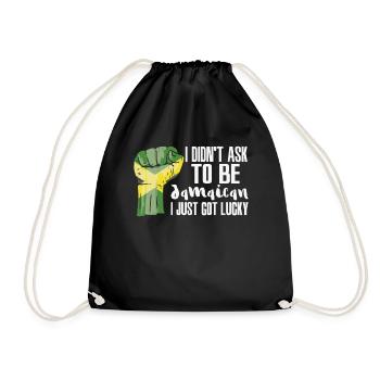 Jamaican Pride Jamaica Flag Grown Jamaican Roots - Drawstring Bag - black - Front