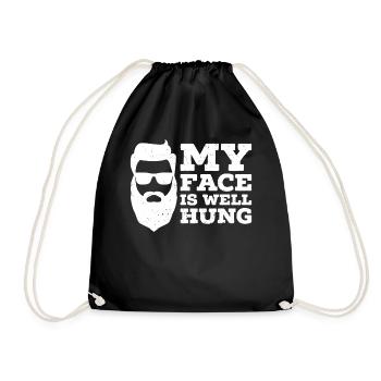 Amant barbe Homme barbu Mon visage est - Sac de sport léger - noir - Devant