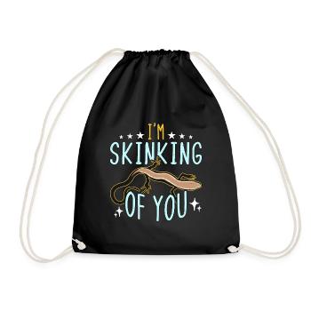 Scinques Je vous trompe Animaux exotiques Lézard - Sac de sport léger - noir - Devant