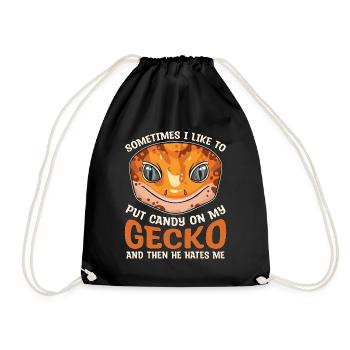 Gecko léopard parfois j’aime mettre Gecko propriétaire - Sac de sport léger - noir - Devant