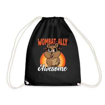 Wombat-verbündeter Awesome Wombat Australian - Turnbeutel - Schwarz - Vorne