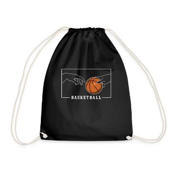 Michelangelo Creation of Adam Basketball - Turnbeutel - Schwarz - Vorne