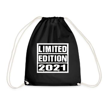 Limited Edition 2021 Geburtstag 2021 Vintage Retro - Turnbeutel - Schwarz - Vorne