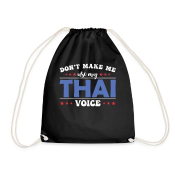 Ne me forcez pas à utiliser ma voix thaïlandaise - Sac de sport léger - noir - Devant