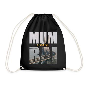 Mumbai India Souvenir - Drawstring Bag - black - Front