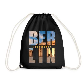 Berlin Deutschland Souvenir - Turnbeutel - Schwarz - Vorne