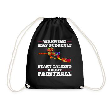 Paintballer - May Suddenly Start Talking About Pai - Drawstring Bag - black - Front