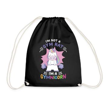 Fitness Workout Bodybuilder Weightlifting - Drawstring Bag - black - Front