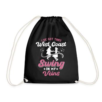 Lindy Hop Swing Tanz Paar Tänzer Swing Tanz - Turnbeutel - Schwarz - Vorne