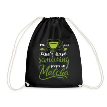 Grüntee-Liebhaber Japanischer Matcha-Latte-Drink - Turnbeutel - Schwarz - Vorne