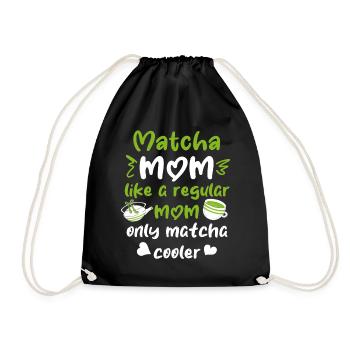 Grüntee-Liebhaber Japanischer Matcha-Latte-Drink - Turnbeutel - Schwarz - Vorne