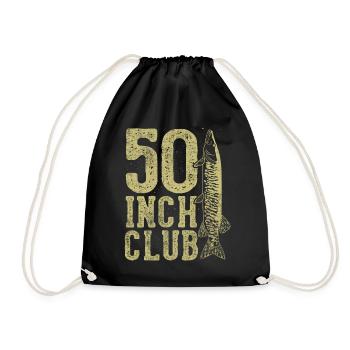50 Inch Club Musky Fishing - Drawstring Bag - black - Front