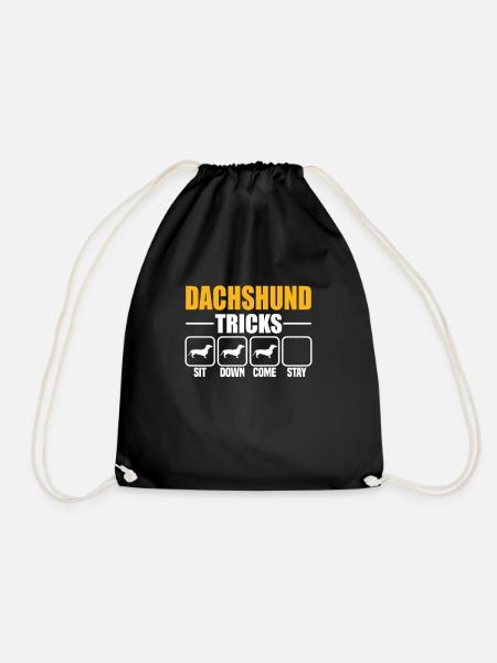 Dachshund Tricks - Turnbeutel - Schwarz