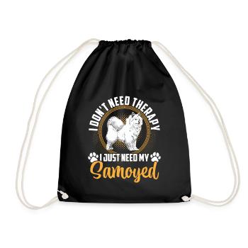 Just need Samoyed Samoyed Spitz - Drawstring Bag - black - Front